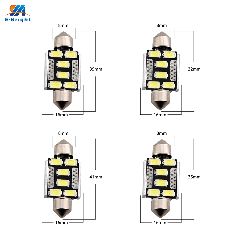 Светодиодная лампа-гирлянда C5W 5630 6 SMD 31/36/39/41 мм 10 шт. | Автомобили и мотоциклы