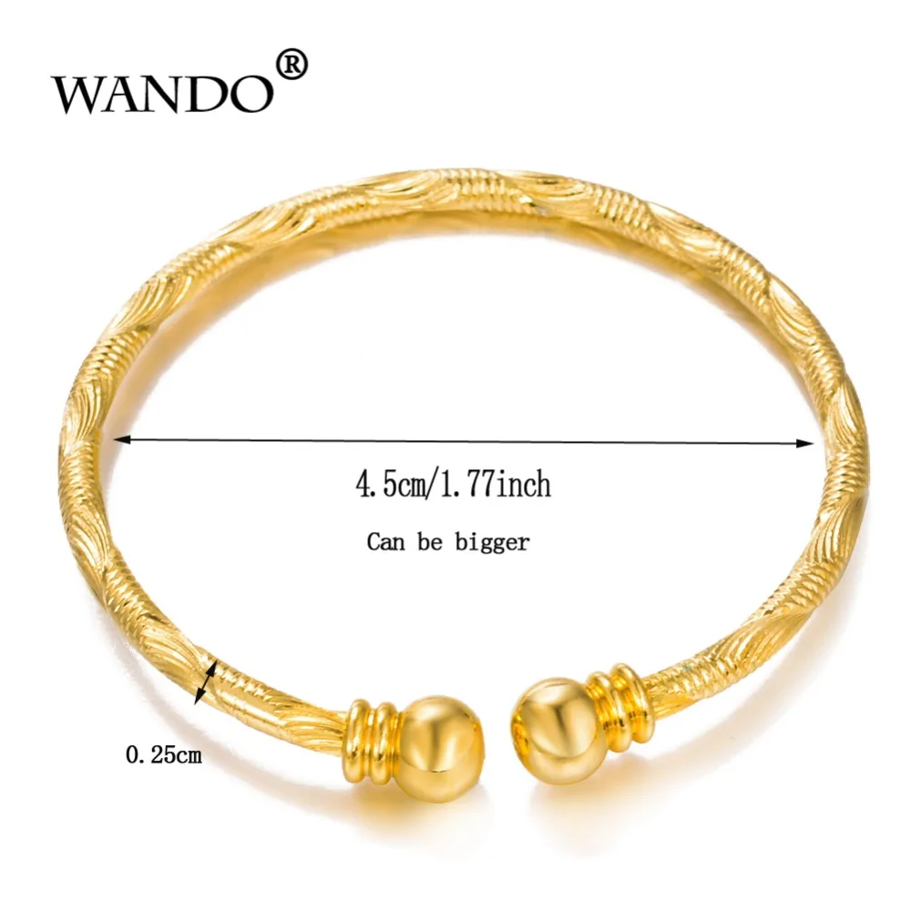 WANDO 4 шт./лот 24k золотые украшения Африки браслет в дубайском стиле подарки для