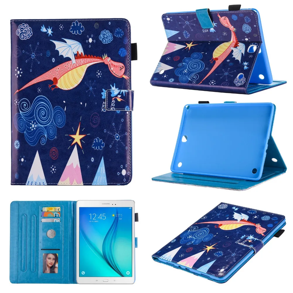 Чехол для Samsung Galaxy Tab A 9 7 T555 T550 T551 T555C P550 P555 + пленка ручка|Чехлы планшетов и