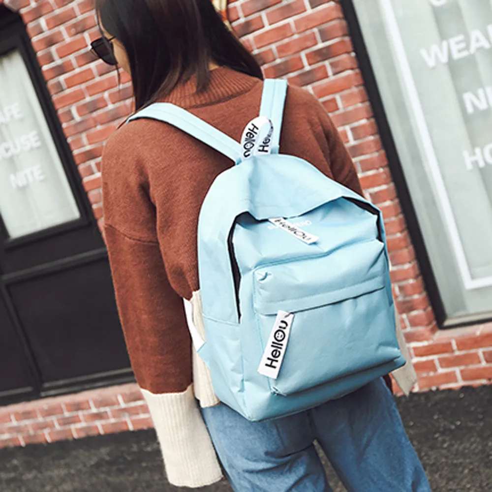 

Couple Schoolbag Travel Hiking Bag Solid Backpack Collection Luminous Bag