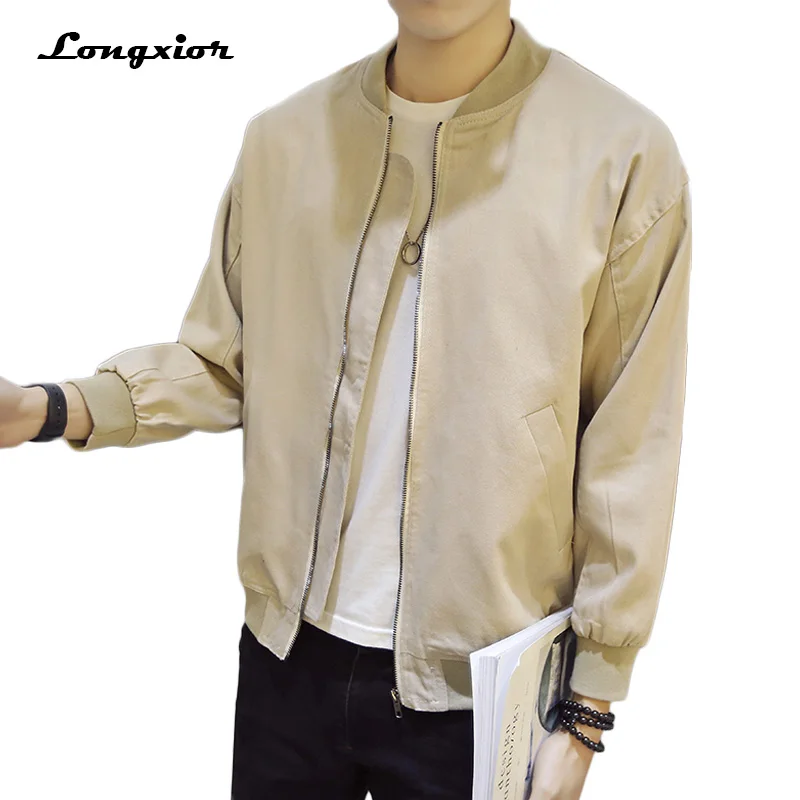 Мужская куртка бомбер повседневная черная цвета хаки большие размеры 5XL весна