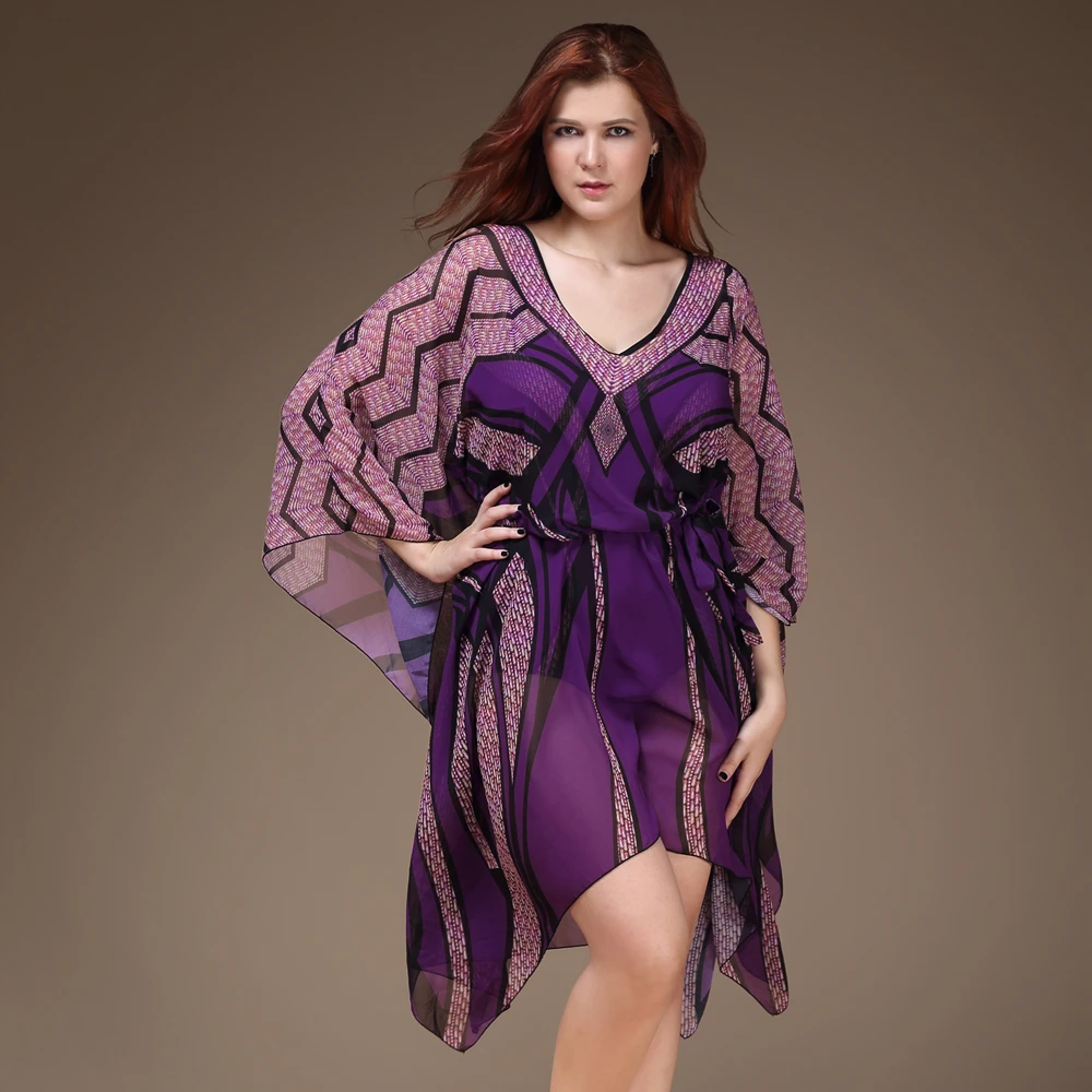 PERONA прозрачное пляжное платье с треугольным вырезом сексуальное свободное