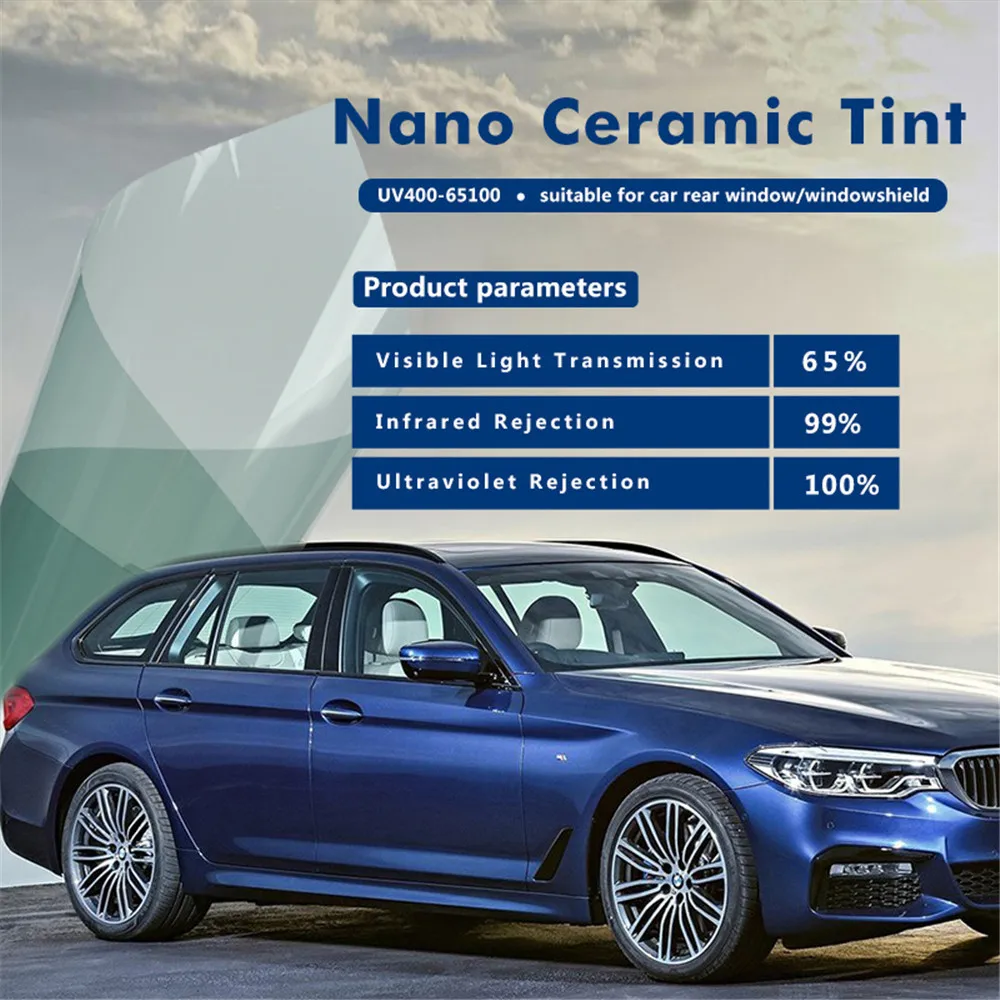 Light Blue UV Insulation Car Window Tint Film VLT 65% Solar Protection 60''x197'' |