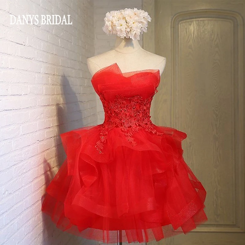 

Cute Short 8th Grade Prom Dresses Junior High Formal Graduation Red Homecoming Dresses mezuniyet elbiseleri