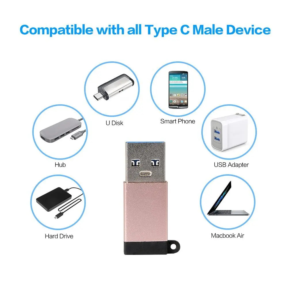 Адаптер Tongdaytech usb type C с разъемом «мама» USB 3,0 с разъемом «папа» OTG type-C для кабеля USB C Macbook PC Flash Drive HDD