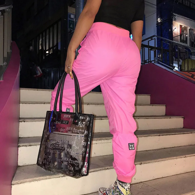 Флуоресцентные декоративные тонкие резьбовые штаны на шнурке высокого качества