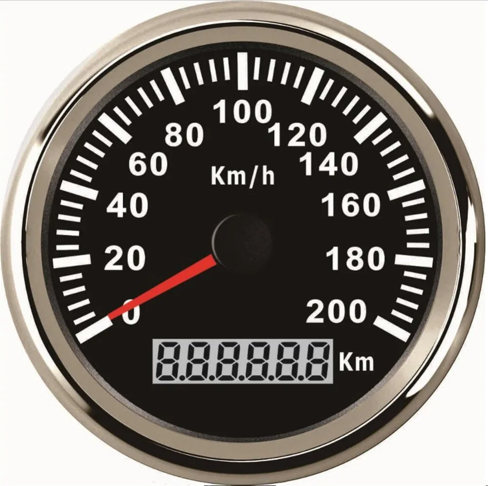 1 штука синего Подсветка спидометры GPS 0 200 км/ч Водонепроницаемый скорость Mileometers