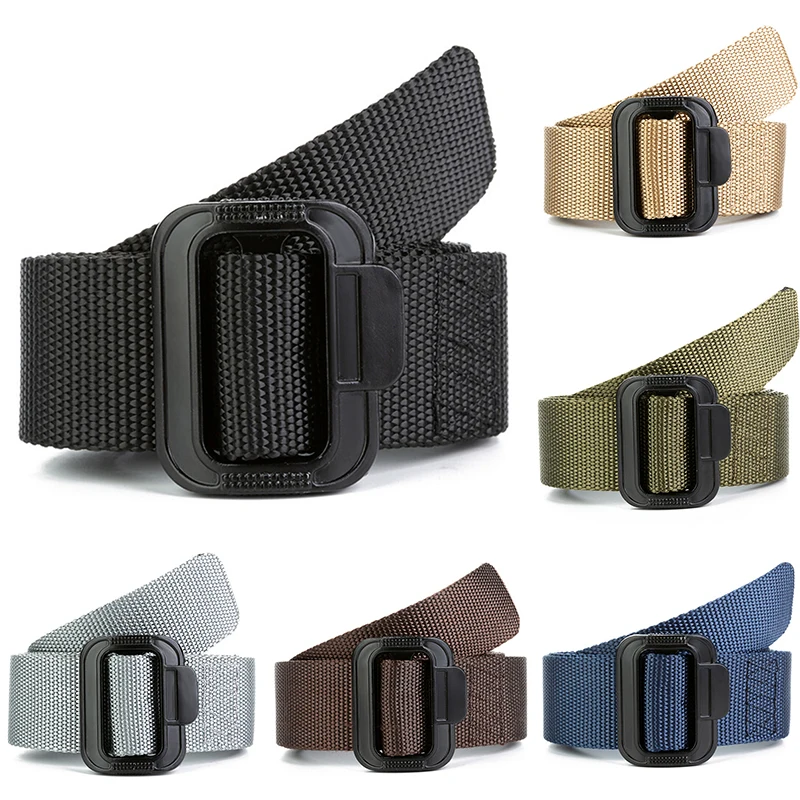 

Elastic Nylon Black Belt Casual Long Waist Belt Military Equipment Army Belt Men Tactical Designer Canvas Belts For Jeans Pants