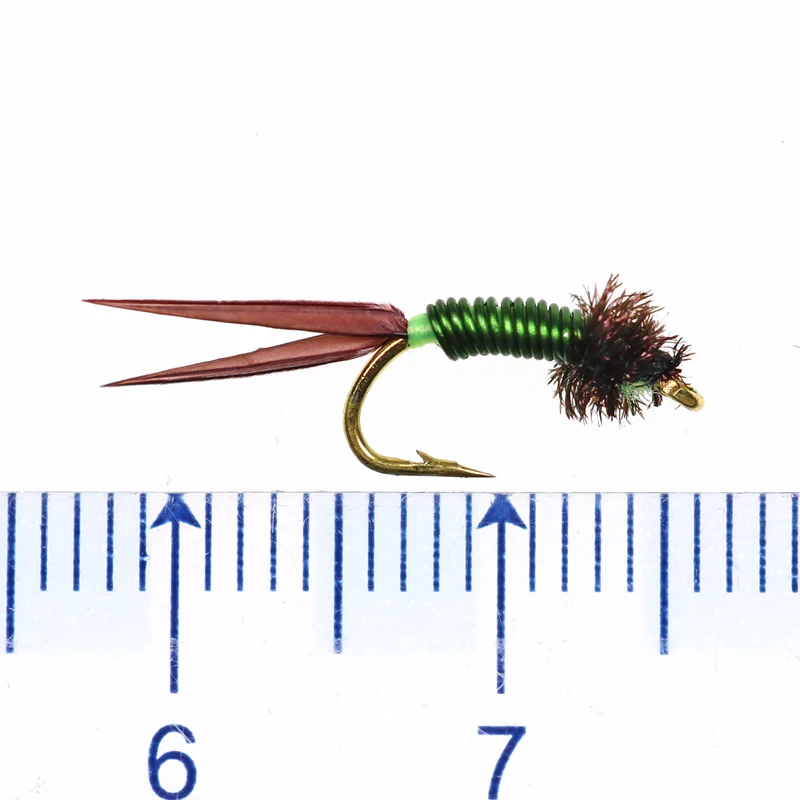 ICERIO 8 шт. Stonefly Mayfly Нимфа медь Джон форель нахлыстовая приманка #14|Наживки для