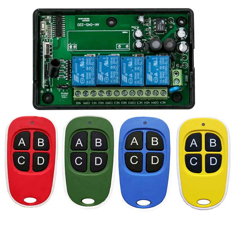 Новый AC85v ~ 250 V 110 220 230 4CH RF Беспроводной дистанционного Управление реле
