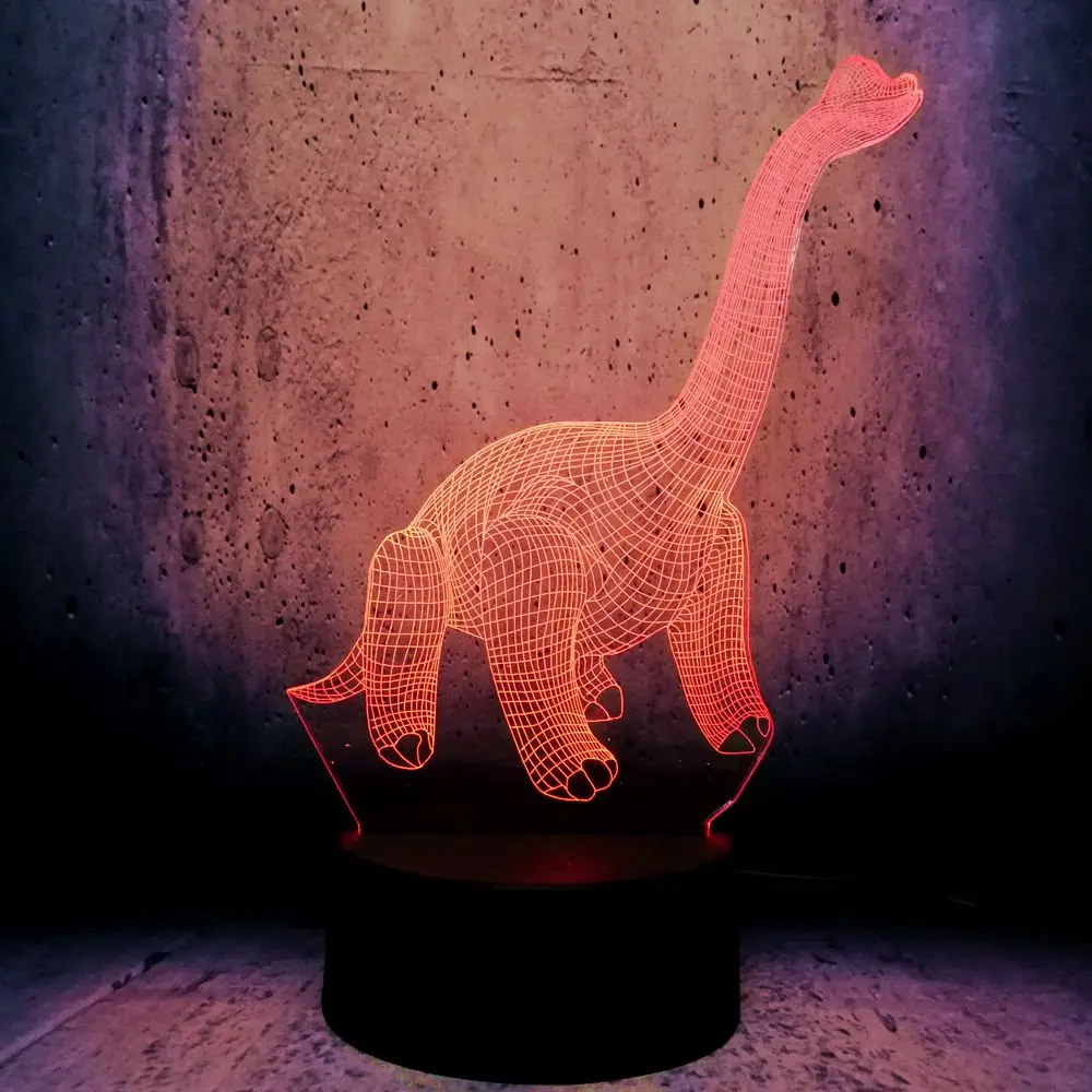 Новинка динозавр парка Юрского периода 3D Светодиодная лампа с USB фигурка