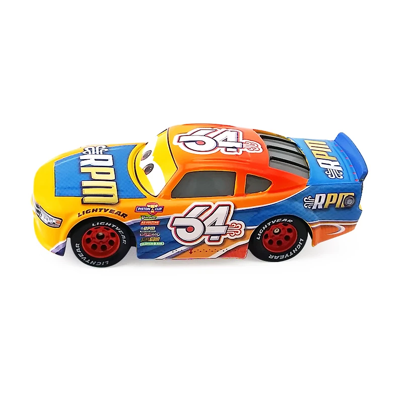 Disney Pixar Cars 3 № 64 Брюс Миллер гонщик металла литья под давлением игрушечный