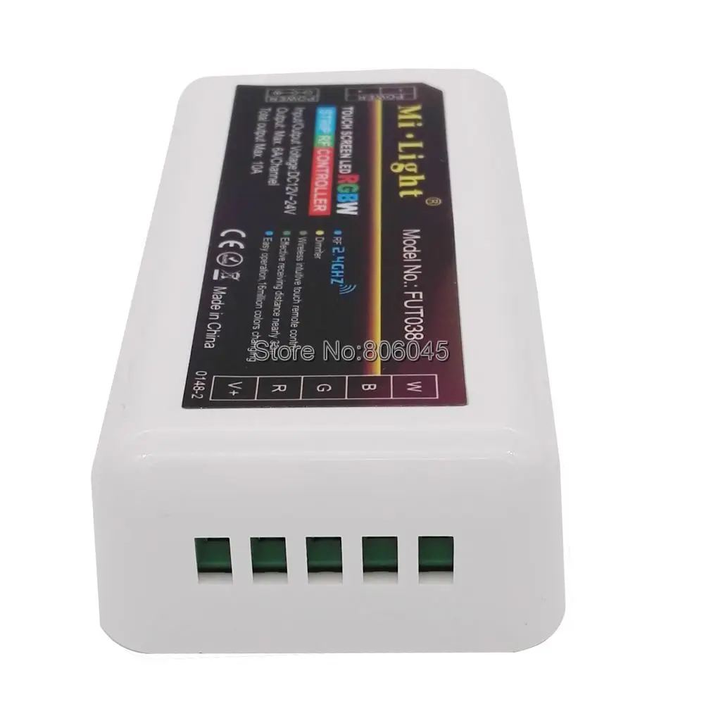 MiLight RGBW 4 зоны светодиодный контроллер DC12 24V 10A FUT038 для полосы 2 4G RF Беспроводной