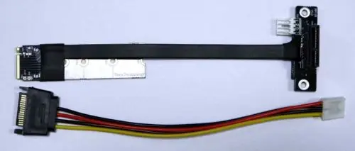 Адаптер видеокарты Riser M2 PCIe PCI E 3 0x1x4x16 ленточный кабель 25 см R41SR с удлинителем линии