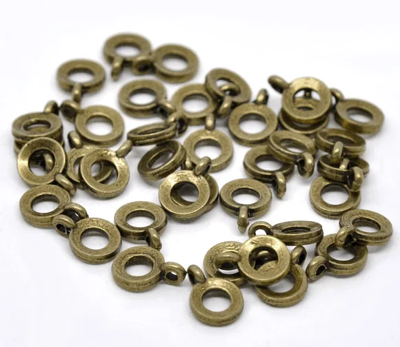 Круглые античные бронзовые шарики из сплава цинка 11 мм (3/8 &quot) x 8 (3/8&quot) 25 шт.|metal bead