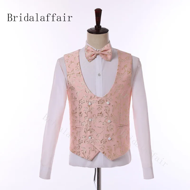 Bridalaffair персиковый розовый мужской свадебный костюм 2019 новый фирменный дизайн