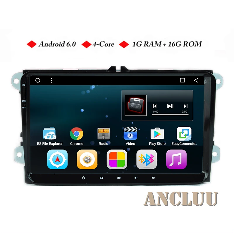 9 дюймов Android 6 0 Автомобильный DVD для VW golf 4 5 touran passat B6 sharan jetta polo tiguan gps navi Skoda stereo| |