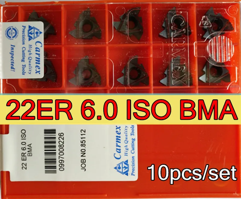 Карбидные вставки Carmex 22ER 6 0 ISO BMA 10 шт. 50 100 обработка: нержавеющая сталь