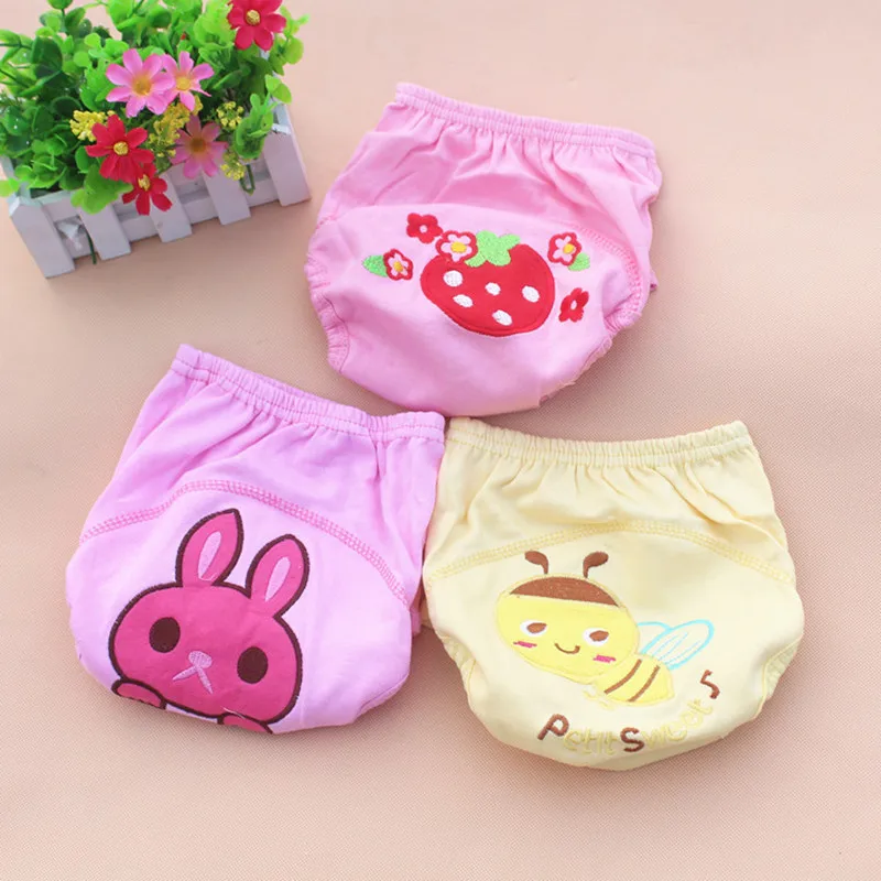 1 шт. Детские Водонепроницаемые хлопковые подгузники 4 слоя|cloth diaper|potty training pantsnappy