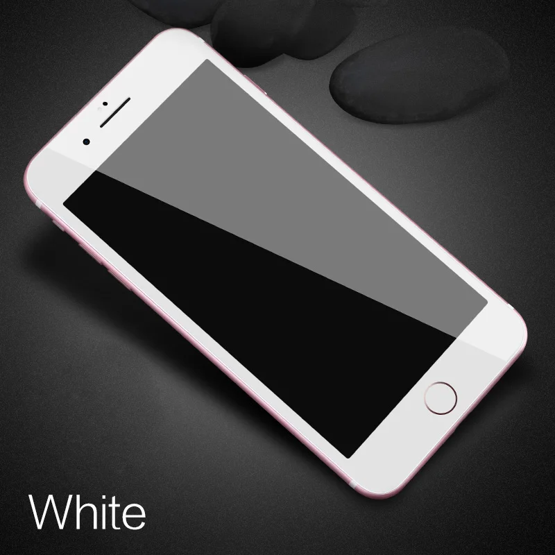 PZOZ для iphone 8 Стекло Закаленное Защитная пленка 3D поверхность полностью подходит для покрытия анти синий светильник 9h для iphone 7 8 Plus стекло - Цвет: White