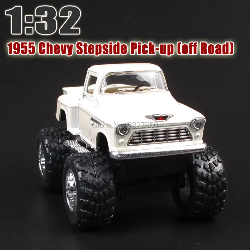 

1955 Chevy Stepside Pick-up Off Road 1:32 Alloy Diecast Model Car Big Feet Pick up Toy Car Collection For Boy Children As Gift