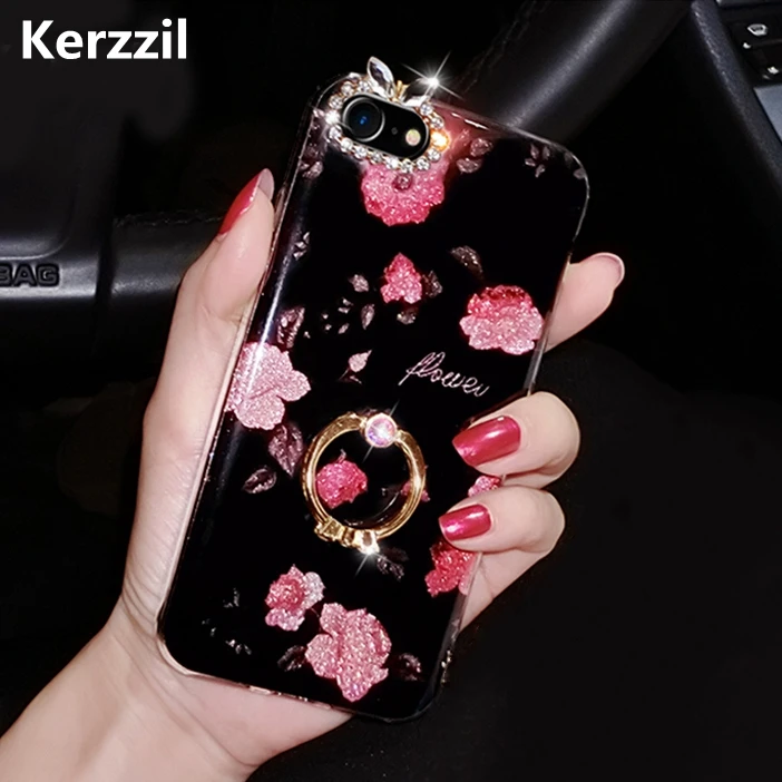 Чехол для телефона Kerzzil блестящий чехол с розами iPhone 6 7 6S Plus задняя крышка