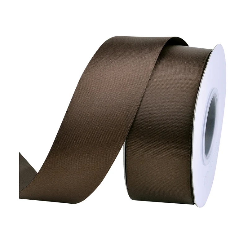 brown 850 YAMA 25 ярдов/рулон односторонняя атласная лента 6 9 13 16 25 38 мм ленты 1/" 3/8/" 1/" 5/8" " 1,5" дюймов для подарков ручной работы - Цвет: brown 850