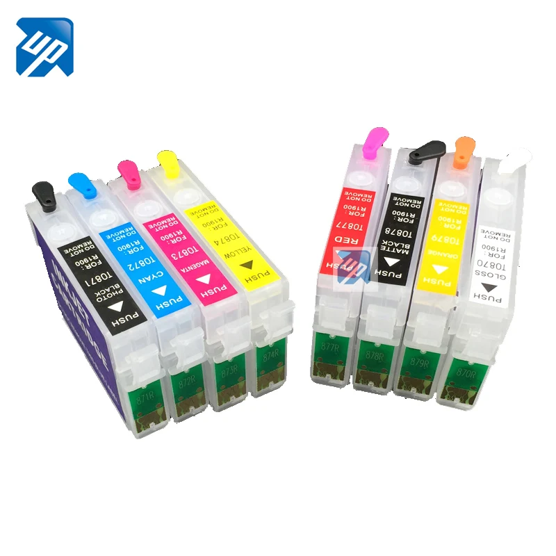 8 шт. для Epson 1900 R1900 многоразовый картридж СНПЧ CIS T0870/T0871/T0872/T0873/T0874/T0877/T0878/T0879 |