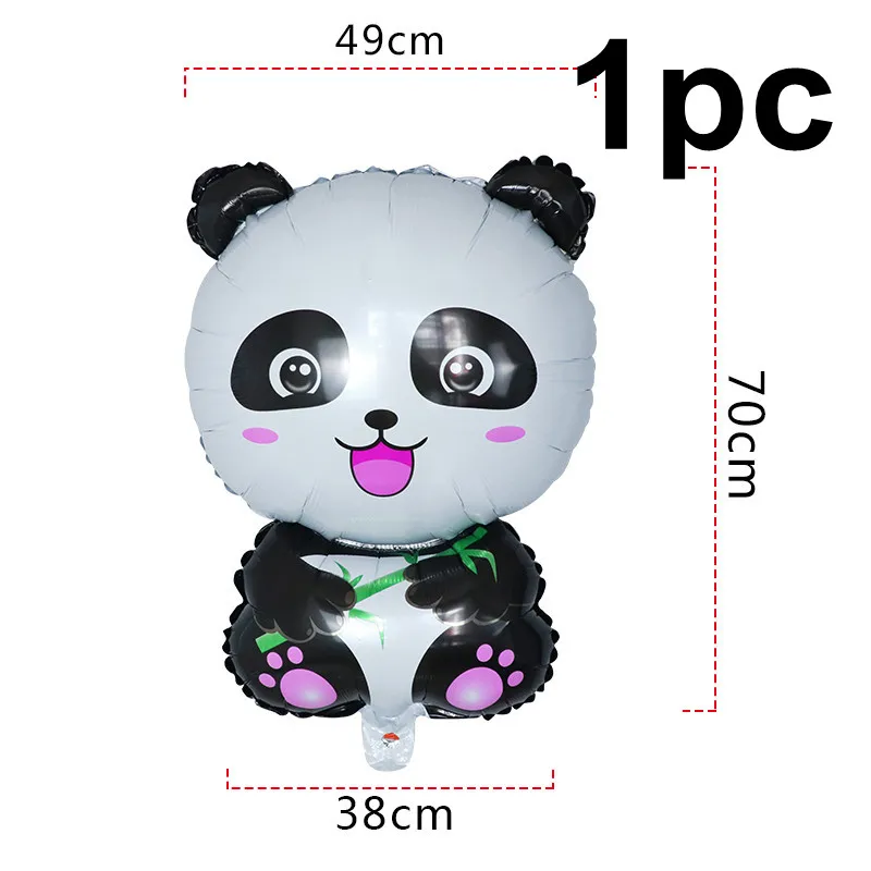 1pc 30 дюймов черный мультфильм панда фольги Воздушные шары животных баллон гелия сафари Джунгли Тема воздушный шар Декор для вечеринки в честь Дня рождения Дети Globos - Цвет: 1pc
