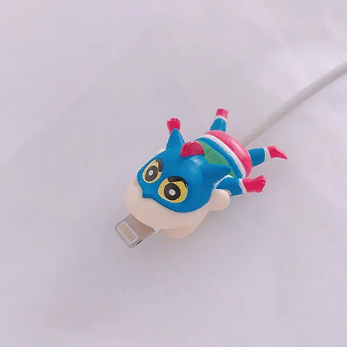 Милый кабель аксессуар кабель животное укусы мультфильм USB зарядное устройство кабель для передачи данных Шнур протектор для iphone 8 7 6 USB кабель защиты