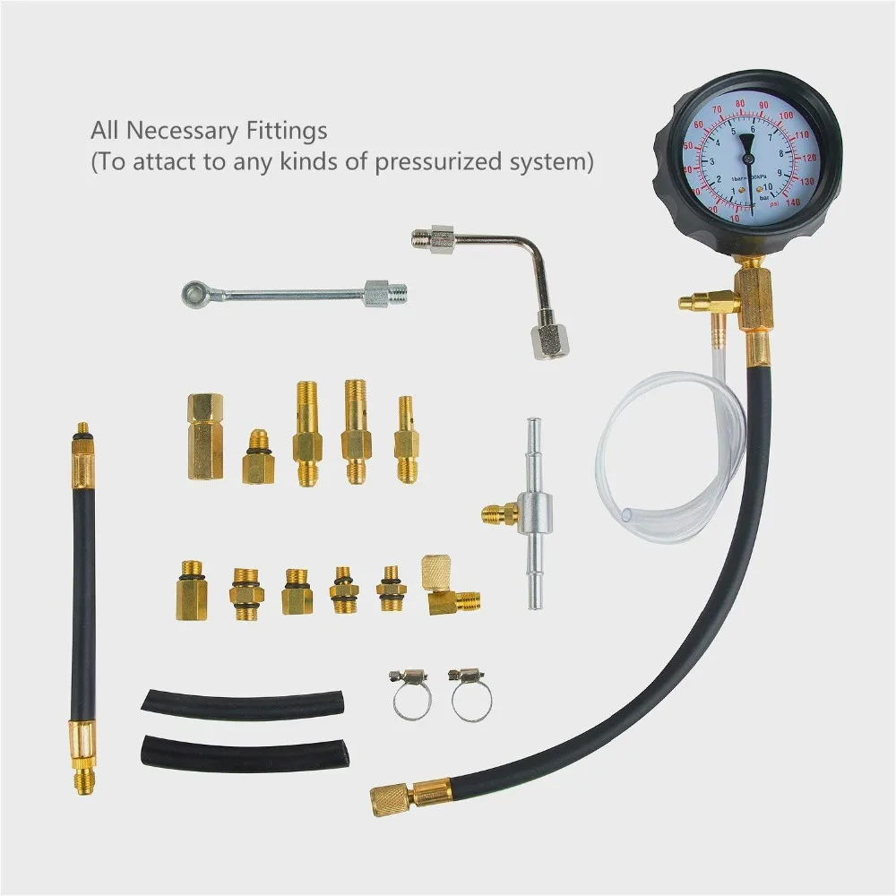 Автомобильный топливный насос Манометр давления (0 140PSI) тестер инжектора
