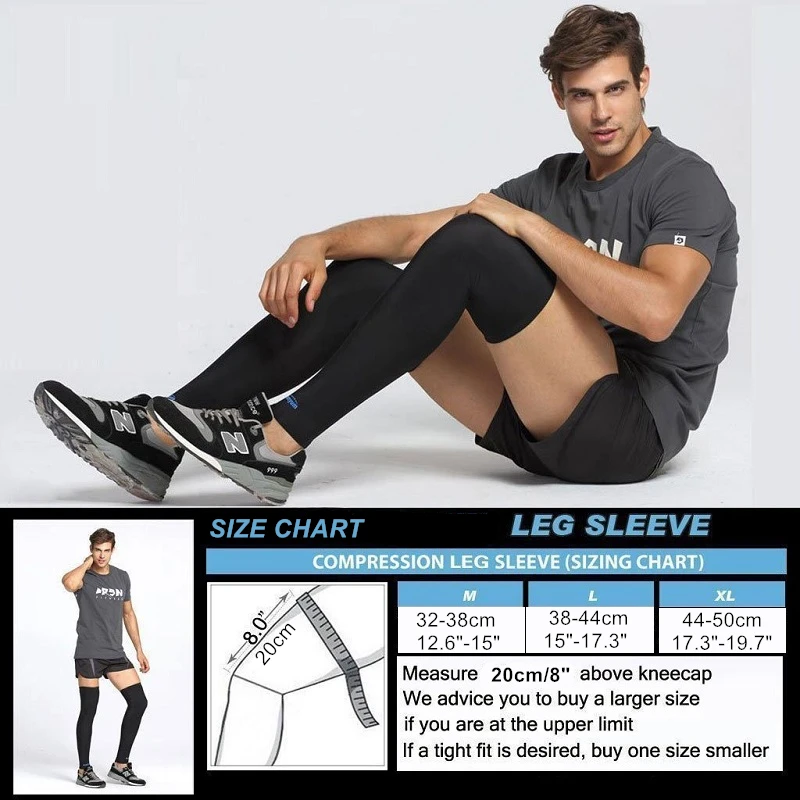 Leg Warmers Compression Knee Support Brace Cycling Bicycle Hiking Legwarmers Basketball Sport Leg Sleeve Legging for Men Women