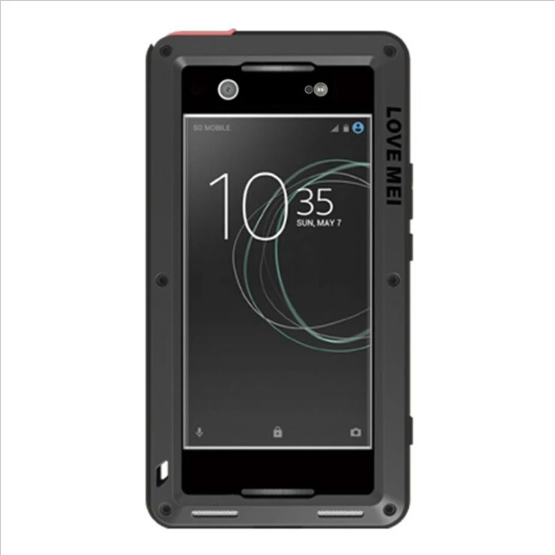 Чехол LOVE MEI для sony Xperia XA1 Ultra/Xperia XA1/XA Ultra/XA защита от грязи и воды Gorilla glass+ Алюминиевый металлический чехол