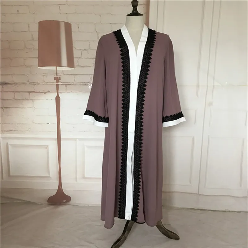 Дубай леди Винтаж арабский халат одежда открытый передний кардиган