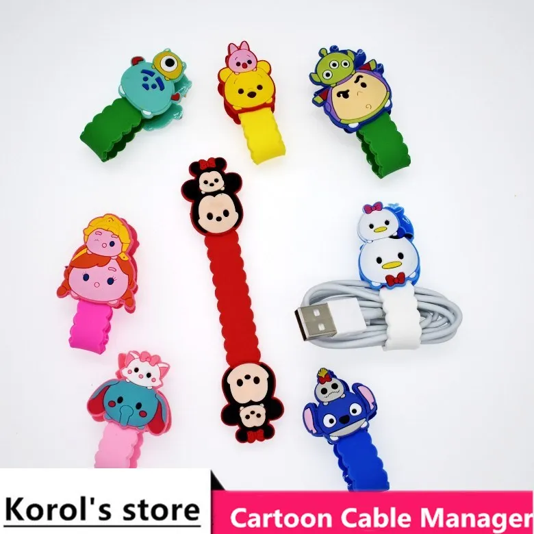 10 шт. модные Мультяшные наушники кабель для наушников органайзер держатель шнура