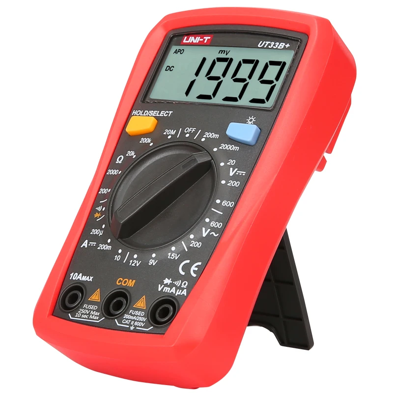 UNI T UT33A +/UT33B +/UT33C +/UT33D + мультиметр размера ладони 1999 дисплей Цифровой