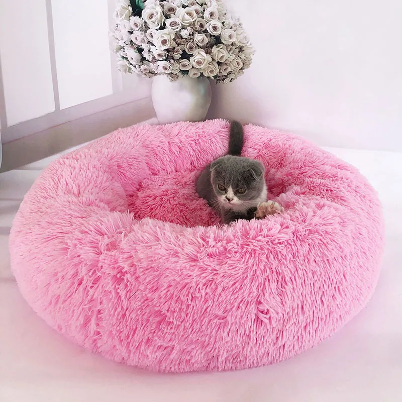 Кошачий наполнитель для глубокого сна плюшевая теплая кошачья кровать дом кошек