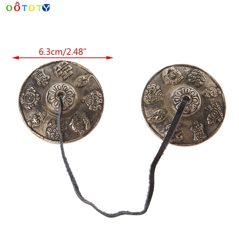 Тибетский Tingsha Cymbals колокольчик буддизм благоприятный Ом Мани Непальский ручной