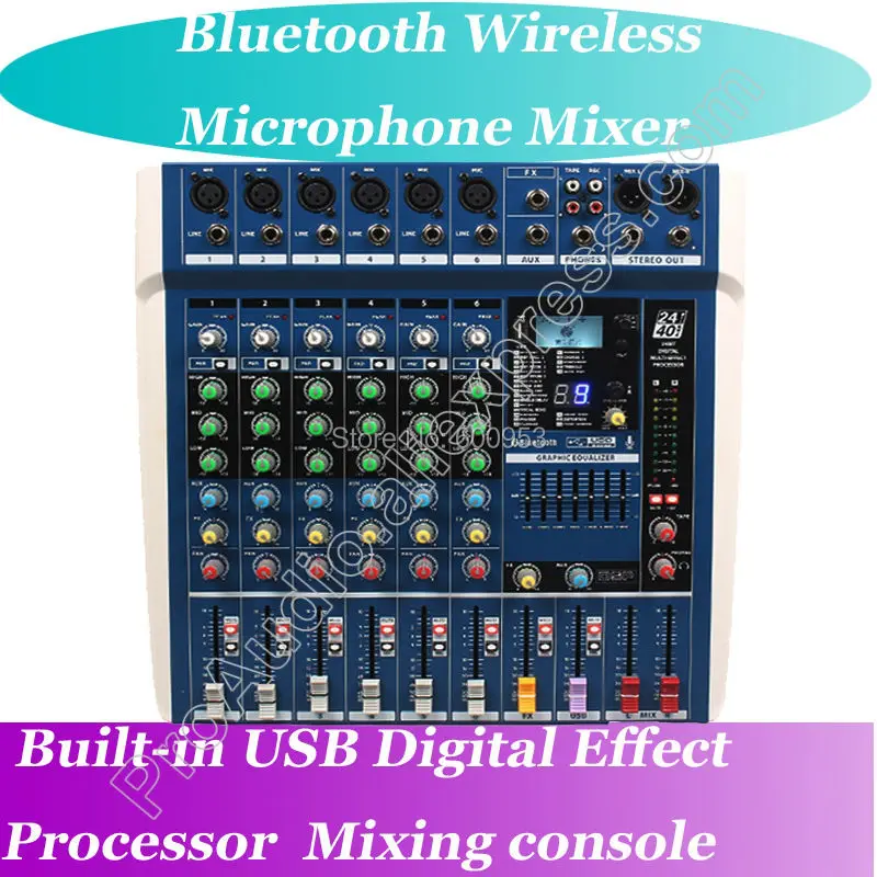 MICWL ZDR600 Live Studio микрофонные Микшеры микшерная консоль Bluetooth беспроводной USB 24
