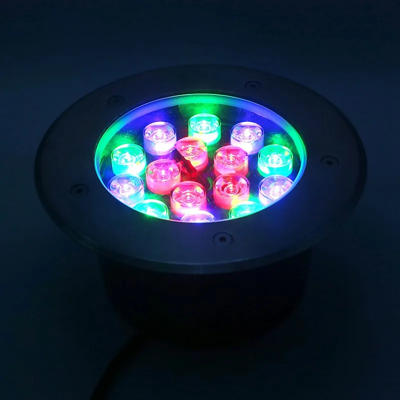 

SZYOUMY RGB LED Underground Light Outdoor Buried Recessed 9W 15W 24W AC220V Floor Lamp Waterproof Landscape Stair Light