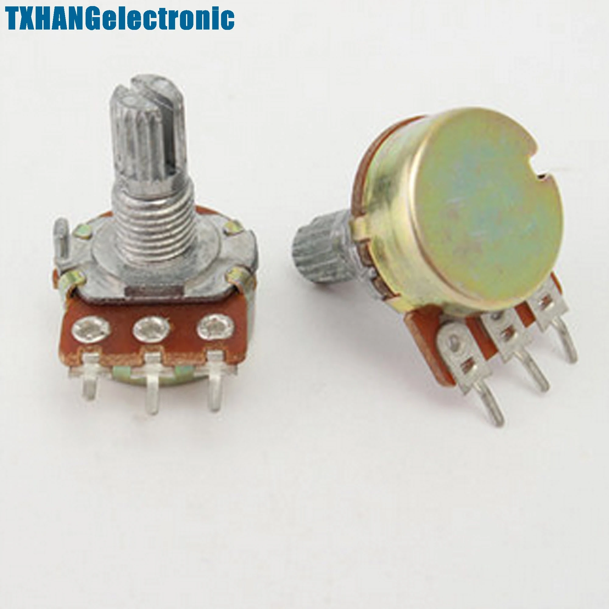 10 шт 1 K Ohm B1K рифленой прямая труба вращающийся конический потенциометр|taper