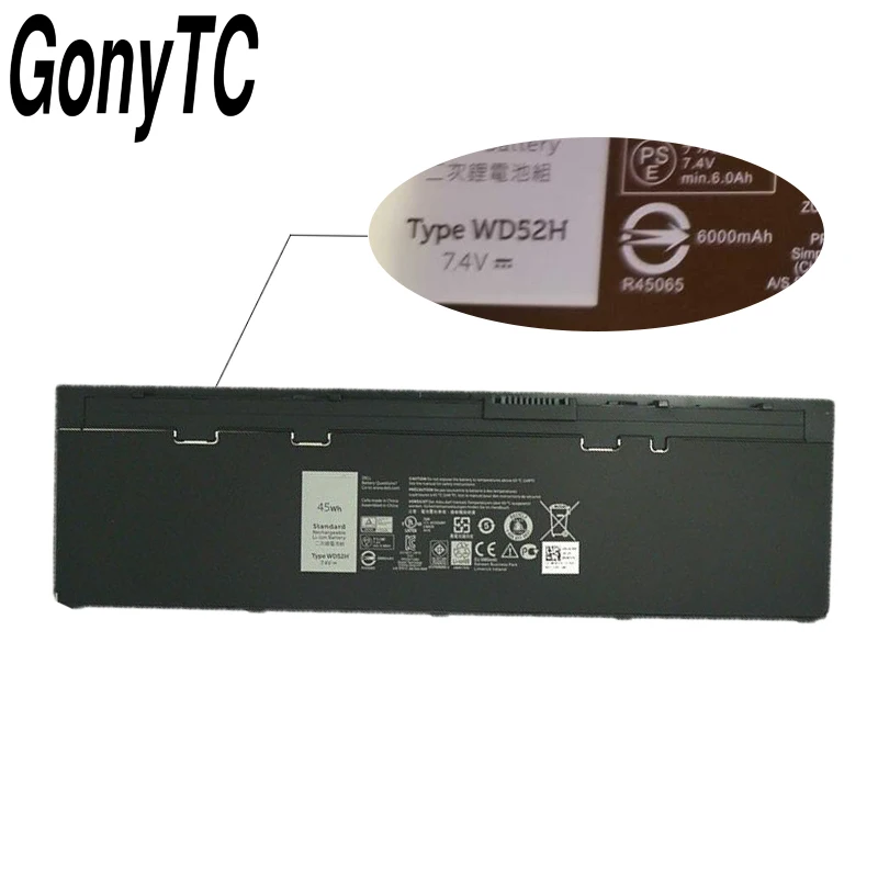 GONYTC WD52H VFV59 ноутбук Батарея для DELL Latitude E7240 E7250 W57CV 0W57CV GVD76 VFV59 Батарея 7,4 V 45WH