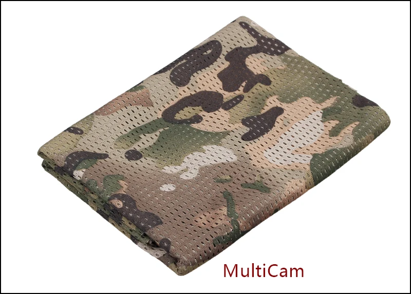 Multicam Быстросохнущая маска для лица, снайперская сетка, страйкбол, охотничий шарф, велосипедные камуфляжные шарфы, Мультикам, хаки, Лесной лес - Цвет: Multicam