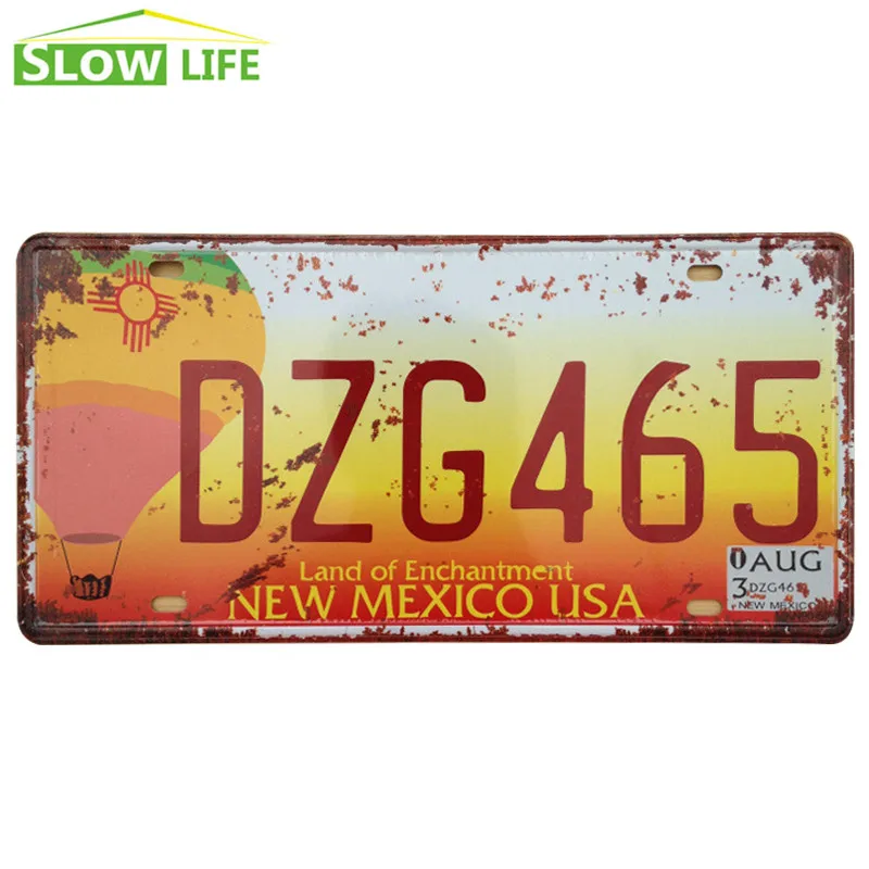 Новый мексиканский металлический номерной знак DZG465 жестяной винтажный Декор для
