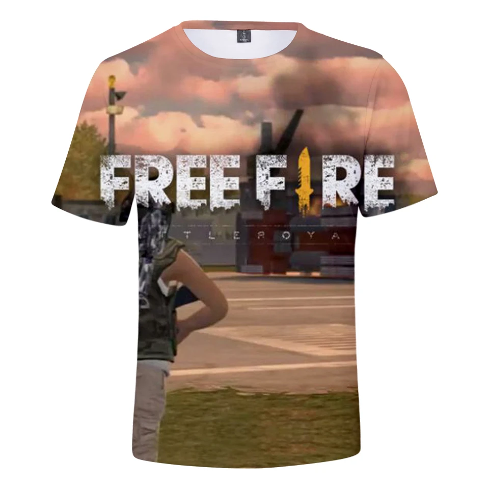 Мужская футболка free fire Game 3D Harajuku летняя модная с коротким рукавом для мужчин и