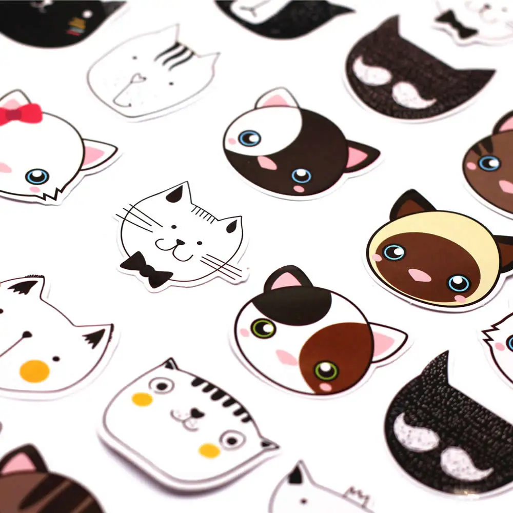 (45 шт./кор.) большой головой кота наклейки пакет Kawaii планировщик для скрапбукинга