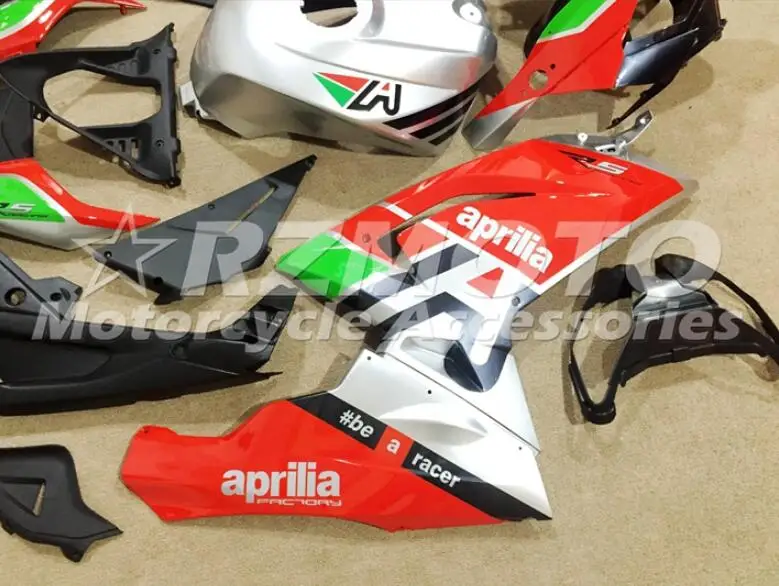 Литья под давлением ABS Полный комплект обтекателя подходит для Aprilia RS125 06 07 08 09 10 11 RS 125 2006 2007 2011 на заказ красного и зеленого цвета