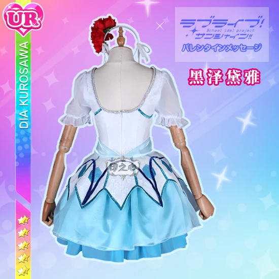 Аниме! Lovelive Aqours 2 й сезон 12th ED Water Blue New World Kurosawa Dia красивое платье карнавальный