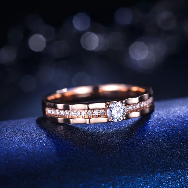 ZOCAI брендовый дизайн обручальное кольцо для пары мужское 0 09 карат женщин и мужчин