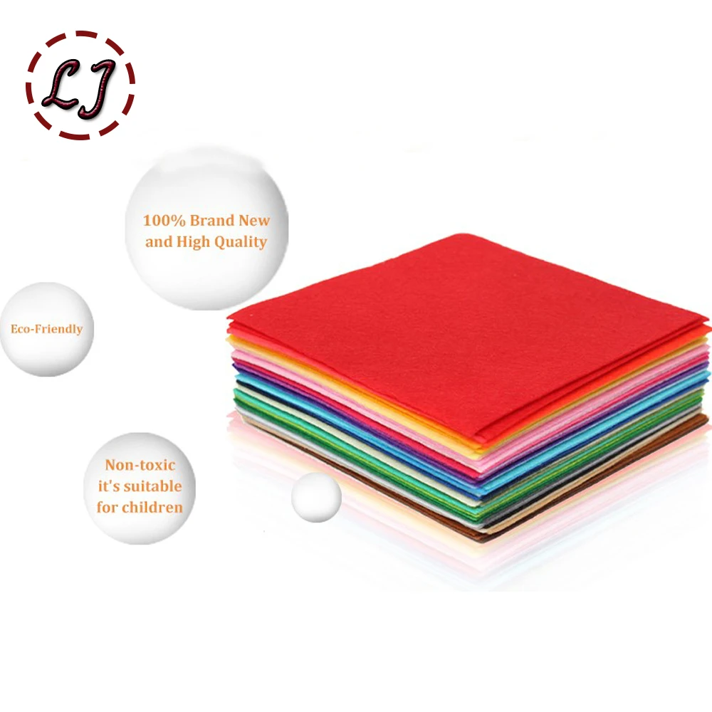 Новое поступление 40 цветов в упаковке нетканые Полиэстеровые войлочные листы